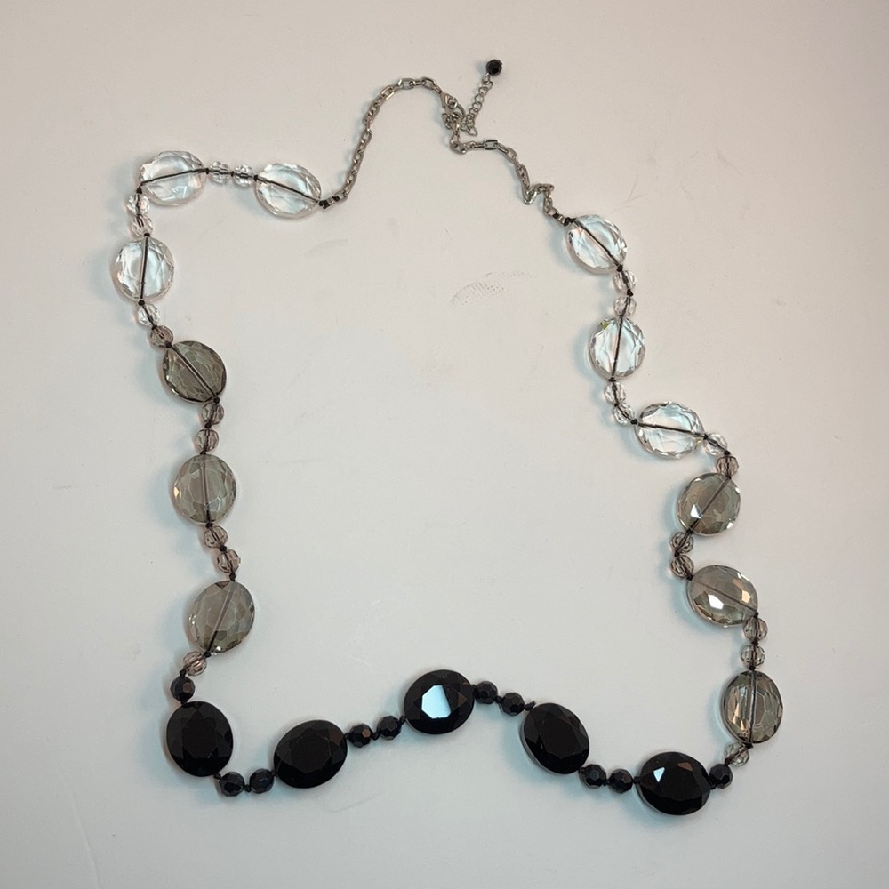 3 Colored Stone Long Necklace